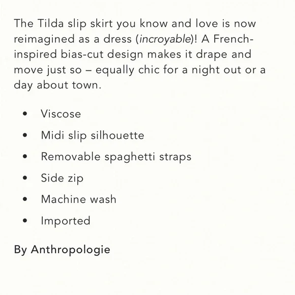 NWT Anthropologie The Tilda Butterly Slip Dress, S - Picture 8 of 17